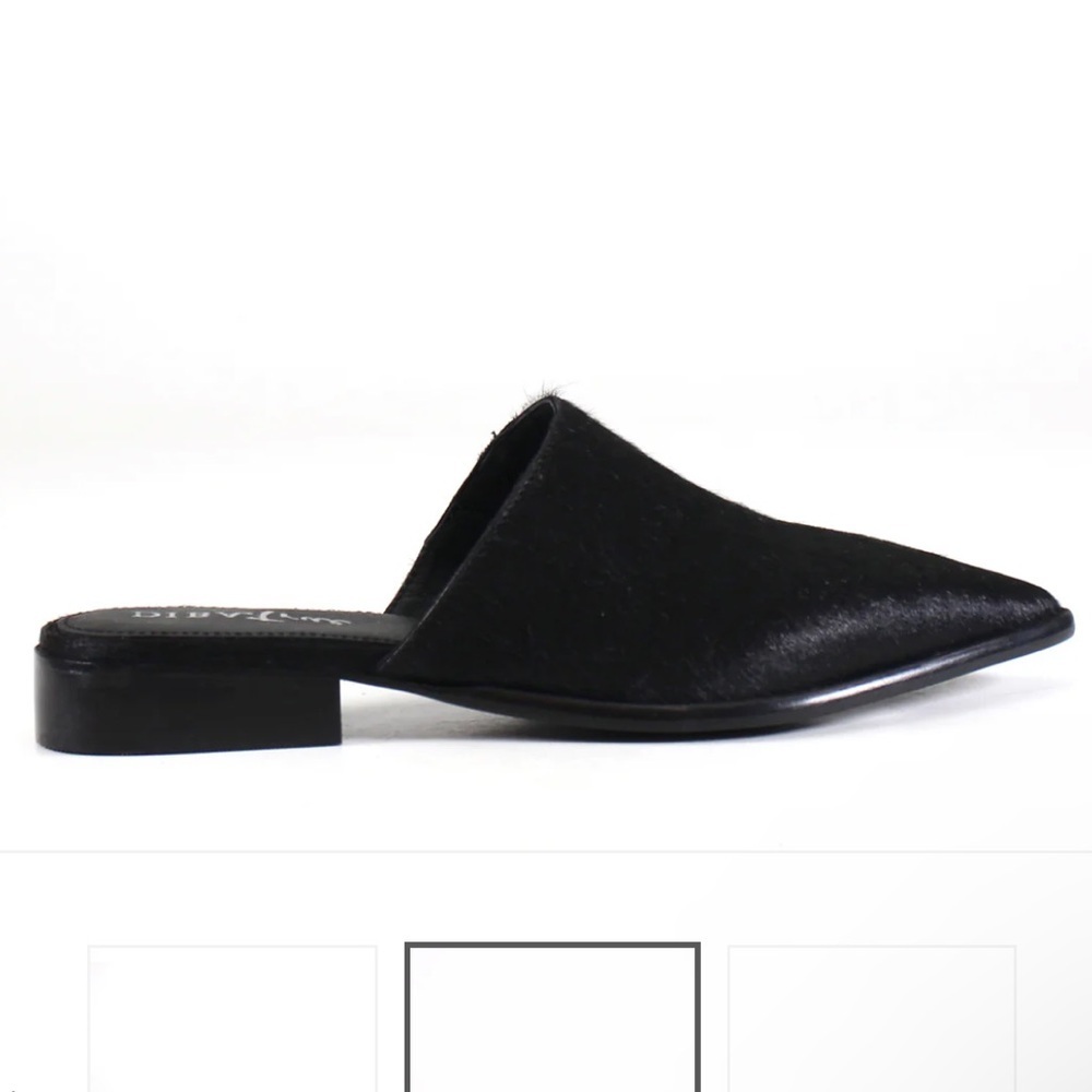 Diba True High Up Pony Hair Mule in Black Cow Hair Slip Ons Women’s 7.5 - Picture 5 of 11